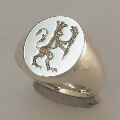 Knight helmet torch crest seal engraved sterling silver 925 signet ring