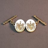 9ct gold coat of arms cufflinks