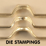 die stamped signet rings , flat stampings